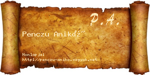 Penczu Anikó névjegykártya